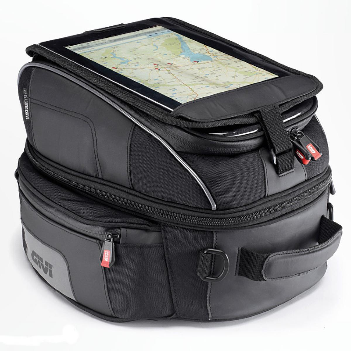 Givi Tanklock Expandable 25Ltr Tank Bag XS306 With I Pad Holder UK Givi ...