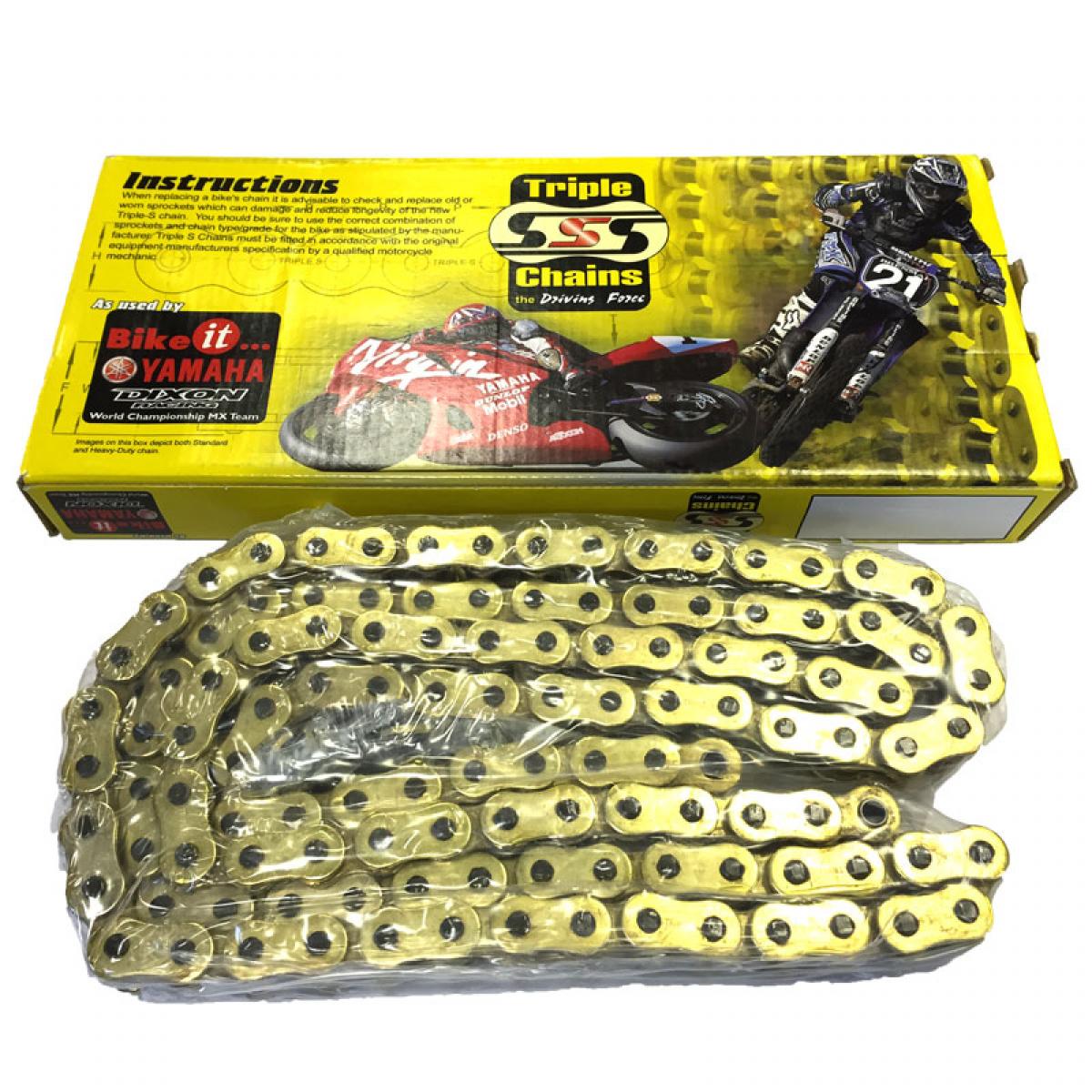 Triple S motorcycle Drive Chain 520 110 O Ring Gold Chain eBay