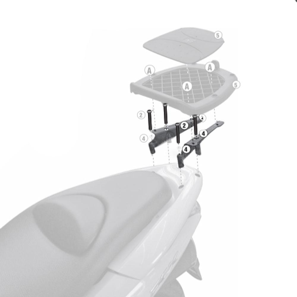 2010-18 Top Box rack Givi SR1163 Honda PCX125 PCX 150 2010-18